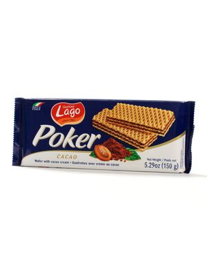 Вафли Gastone Lago Poker с шоколадной начинкой, 150 г